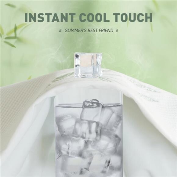 Cooling Queen Mattress Protector-100% Waterproof & Noiseless Rayon Fiber - Picture 4 of 7